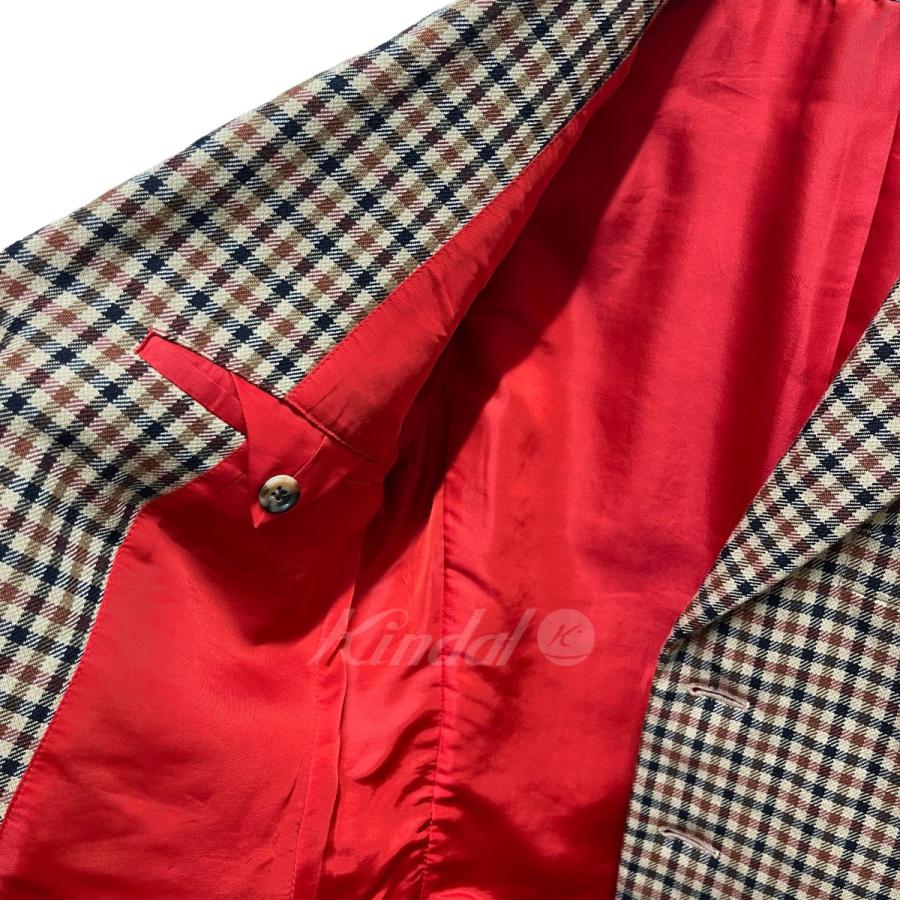 ジュンヤワタナベ】テーラードジャケット AD2006 チェック柄赤 Sサイズ
