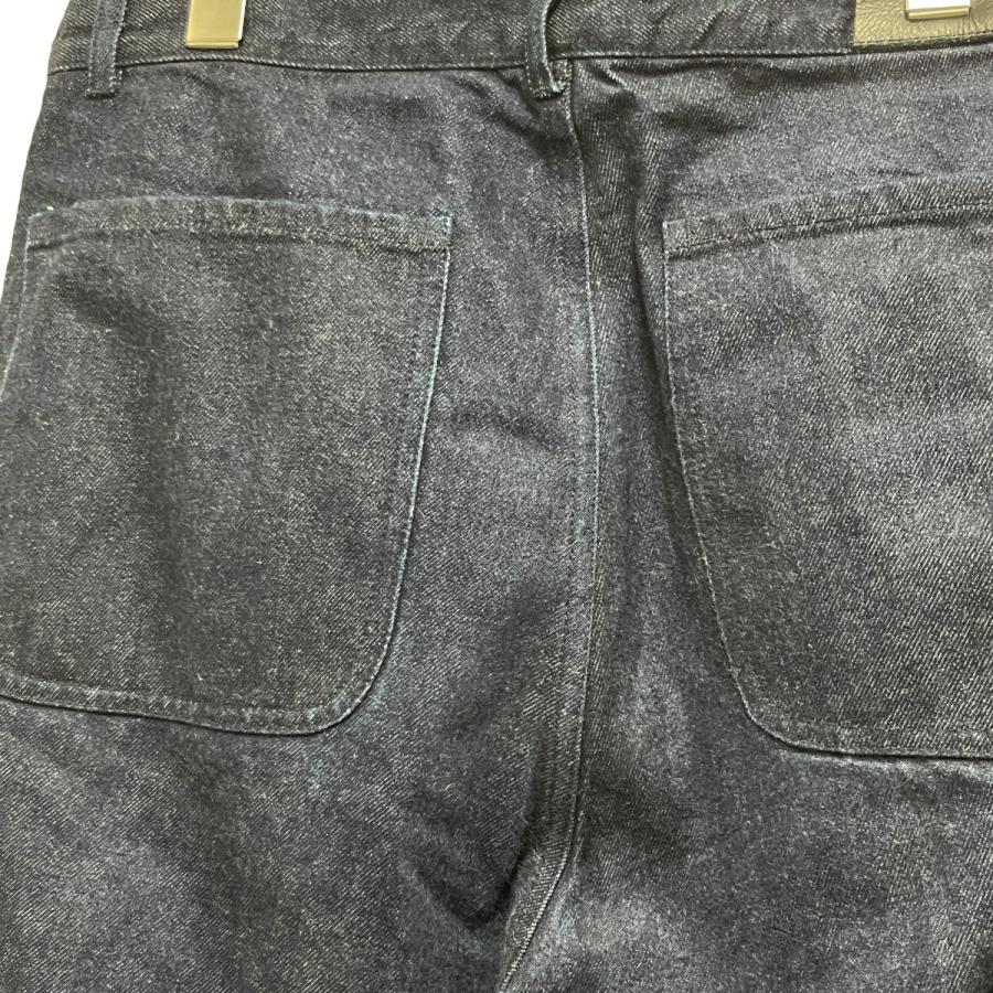 値下げ】19SO loveyouレザーパッチワイドパンツ インディゴ サイズ：M