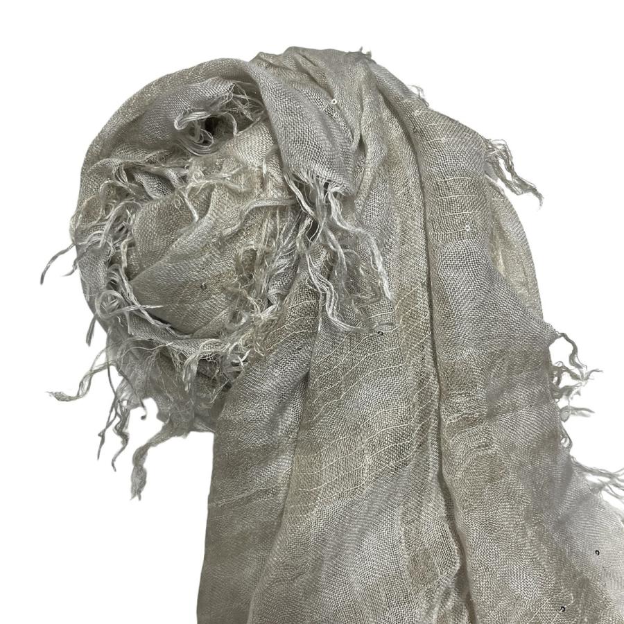 Faliero Sarti 大判ストール ラメ入り ベージュ イタリア製 Faliero Sarti 大判ストール ラメ入り ベージュ イタリア製の通販はau