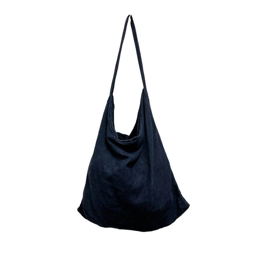 ARTS&SCIENCE 黒2wayバッグ リネン＆レザーブラック