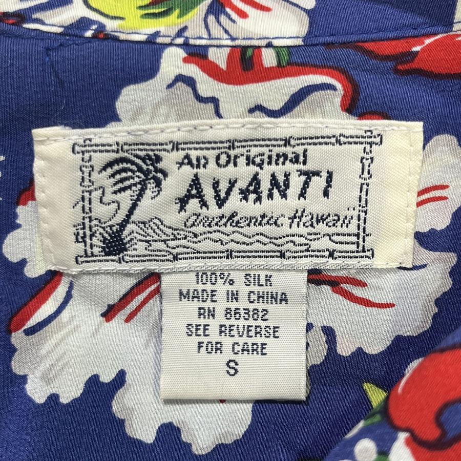 Avanti アバンティ AVANTI シルクアロハシャツ ネイビー サイズ：S