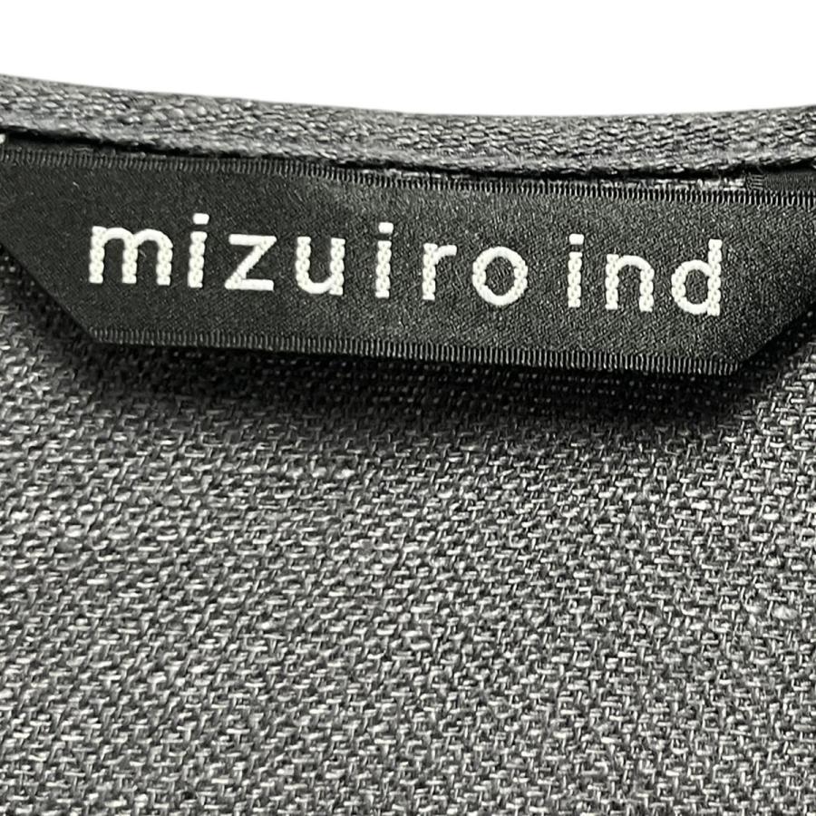 MIZUIRO ミズイロ mizuiro-ind リネンロングカーディガン グレー