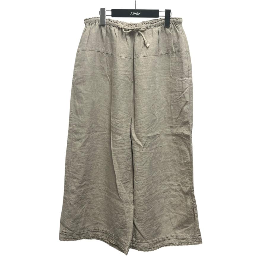 ネストローブ リネン 裾レースパンツ