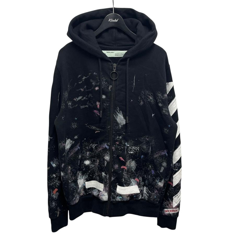 off white（オフホワイト） OFFWHITE Diag Galaxy Brushed Zip Hoodie