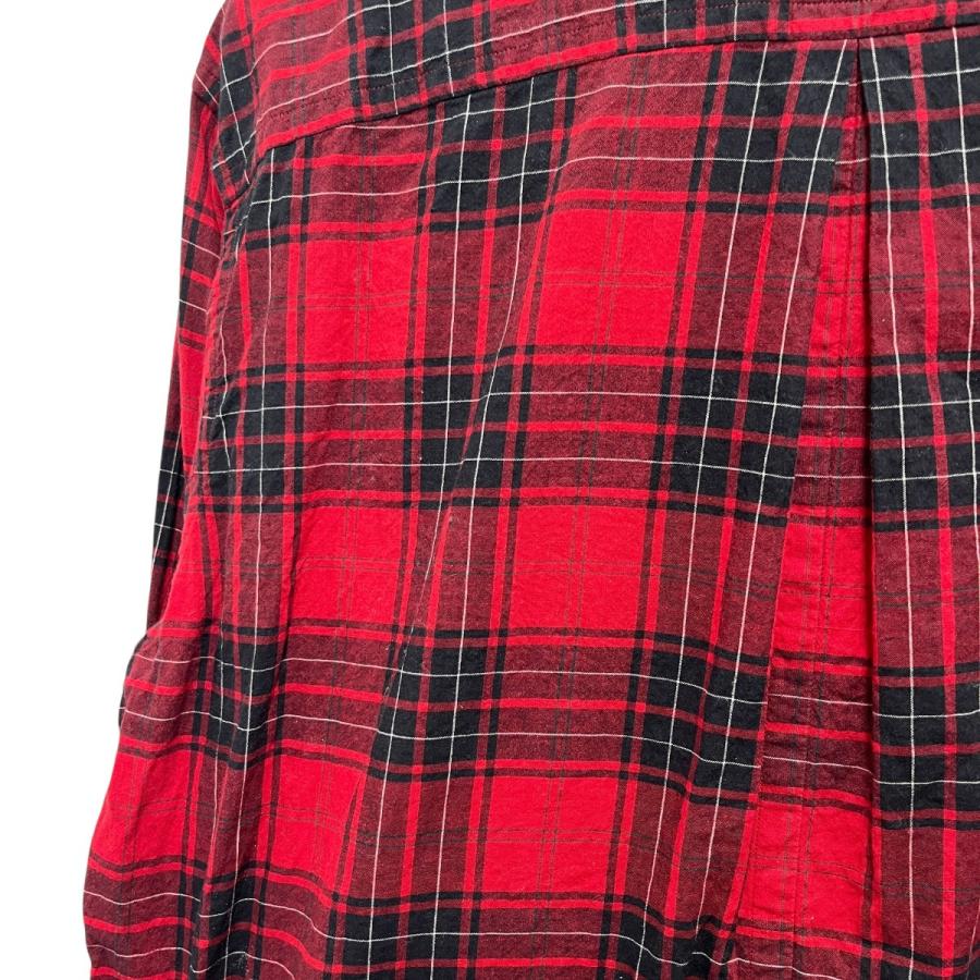 エンソウ ensou チェックキリカエシャツ レッド サイズ：M
