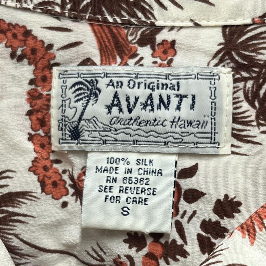 Avanti アバンティ AVANTI シルクアロハシャツ ブラウン サイズ：S