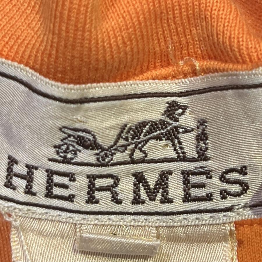 HERMES（エルメス） HERMES Hロゴ刺繍Tシャツ オレンジ サイズ：L