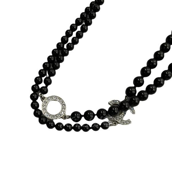 ☆極美品☆CHANEL ココマーク フェイクパール ロングネックレス 黒 CHANEL シャネル ココマーク ロングパールネックレス - メルカリ