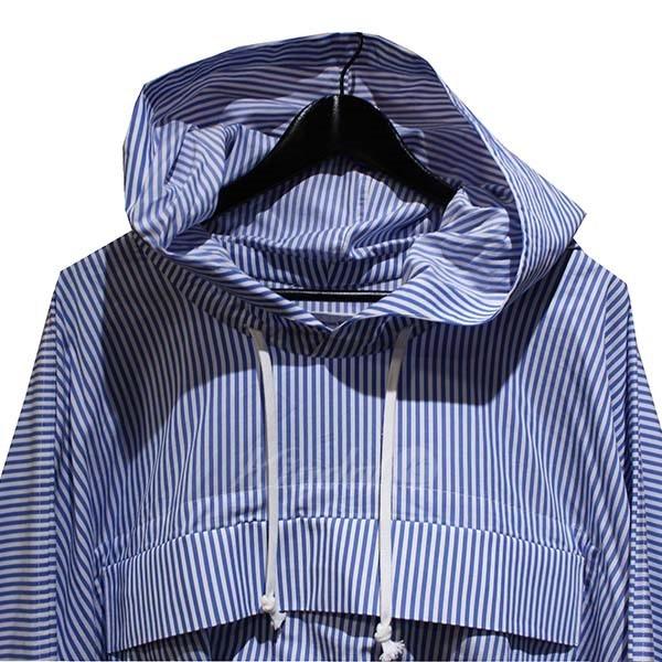 COMME des GARCONS SHIRT 22SS ビックシルエット ストライプ フード  