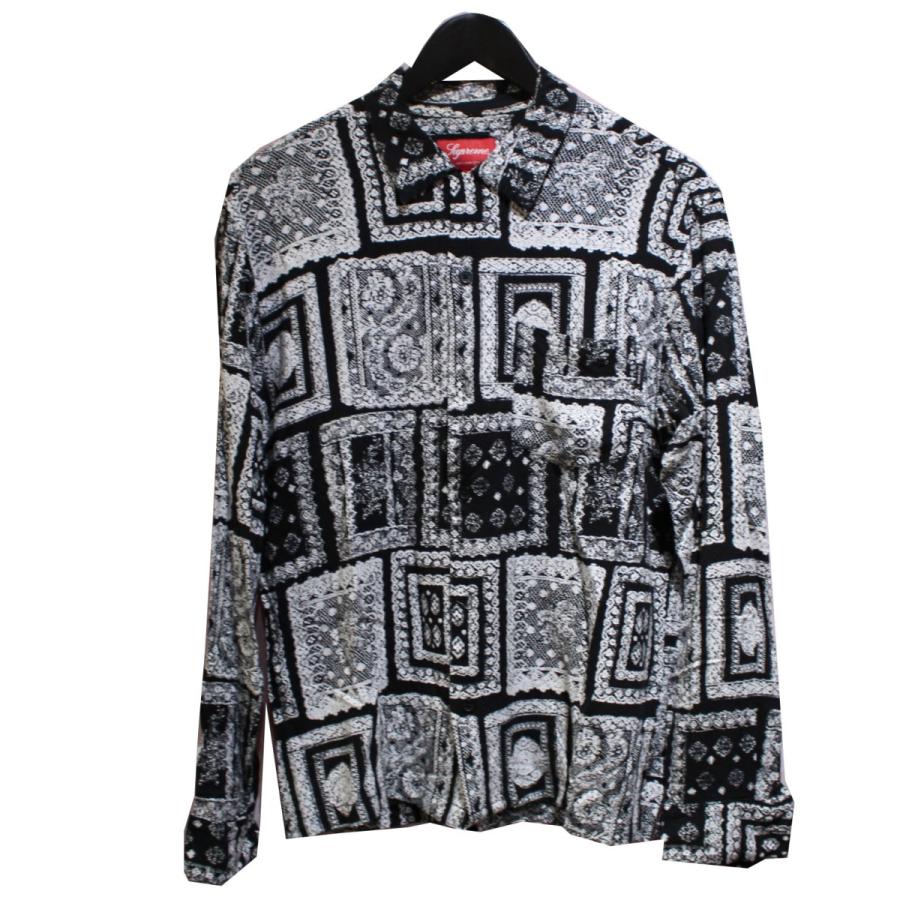 シュプリーム SUPREME 17SS Laces Rayon Shirt レース レーヨン シャツ