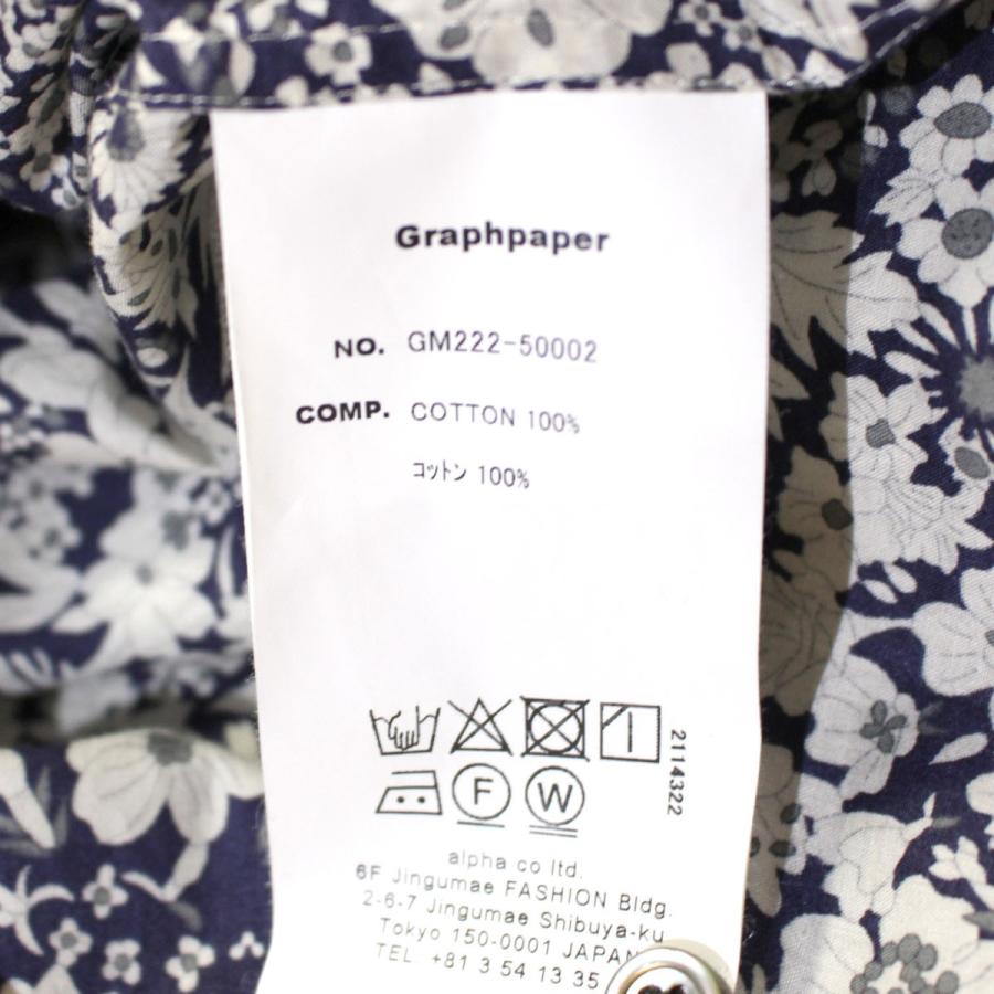 値下げ】Graphpaper × Liberty 22SS Oversized Band Collar Shirt