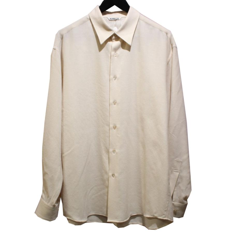 オーラリー AURALEE 23AW AIRY WOOL VIYELLA SHIRT エアリー 