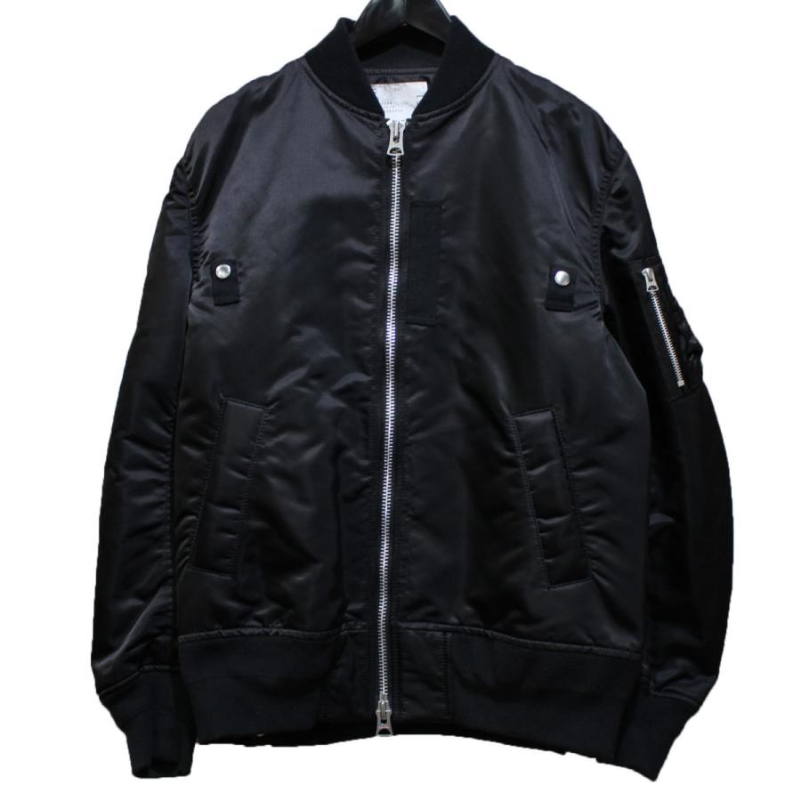 Sacai Ma-1 ナイロンツイルブルゾン 黒 - ジャンパー・ブルゾン