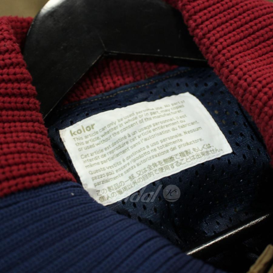 カラー kolor 20AW Knitting Collar Nylon Tussah Top Coat コート ベージュ サイズ：3｜kindal｜05