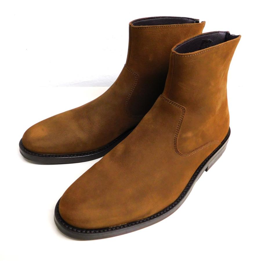 値下げ】BEAMS 2020AW ヌバックバックジップブーツ ブラウン サイズ