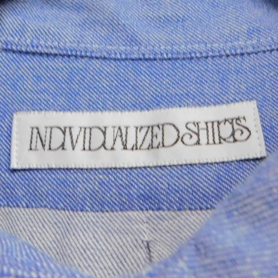 インディビジュアライズドシャツ INDIVIDUALIZED SHIRTS コットンシルク ブレンドシャツ インディゴ｜kindal｜04