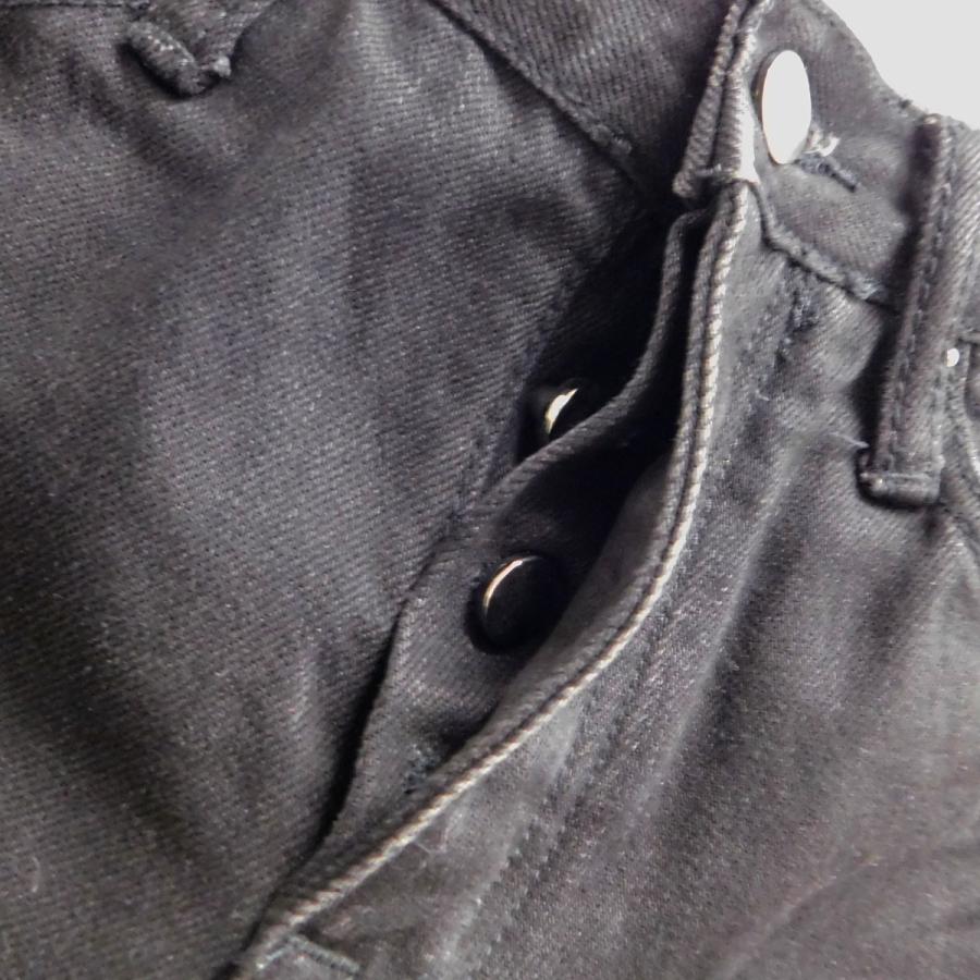 mnml ミニマル MNML 裾ジップダメージ加工デニムパンツ ブラック