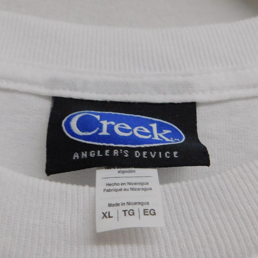 046070 Creek Tシャツ ネイビー XL 白ロゴ クリーク Creek(クリーク) ロゴプリントTシャツ グレー サイズ 2XL