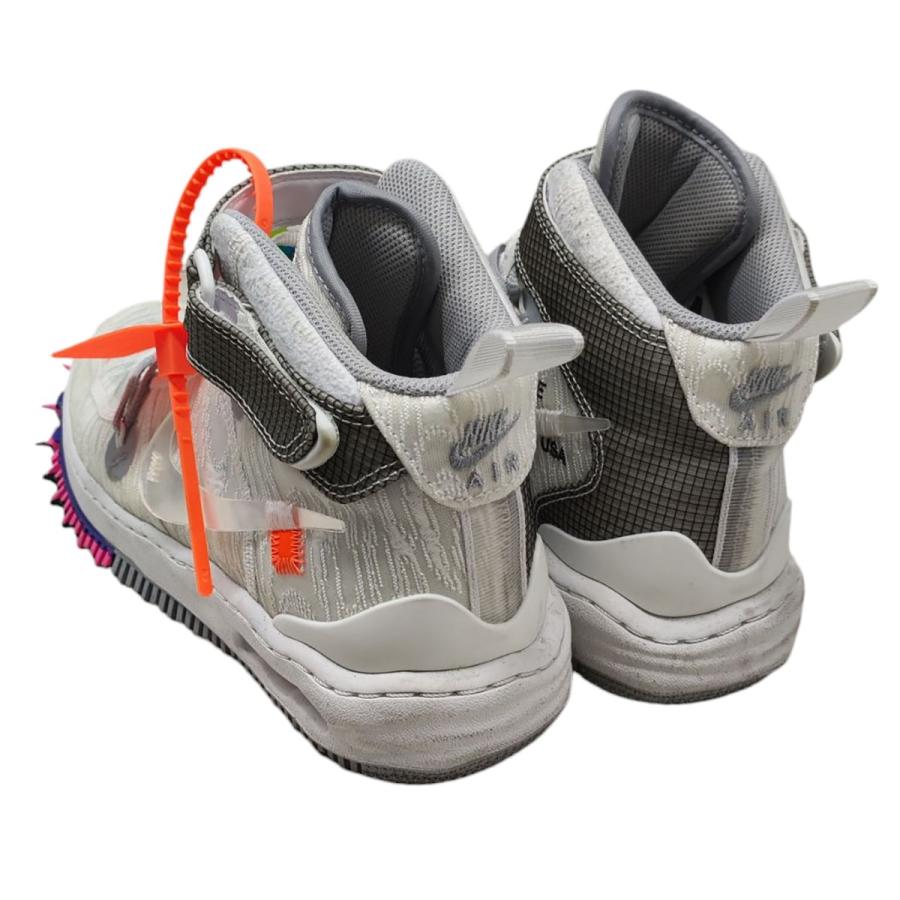ナイキ×オフホワイト NIKE×OFFWHITE AIR FORCE 1 MID SPハイカットスニーカーDO6290 100 ホワイト サイズ：25_3
