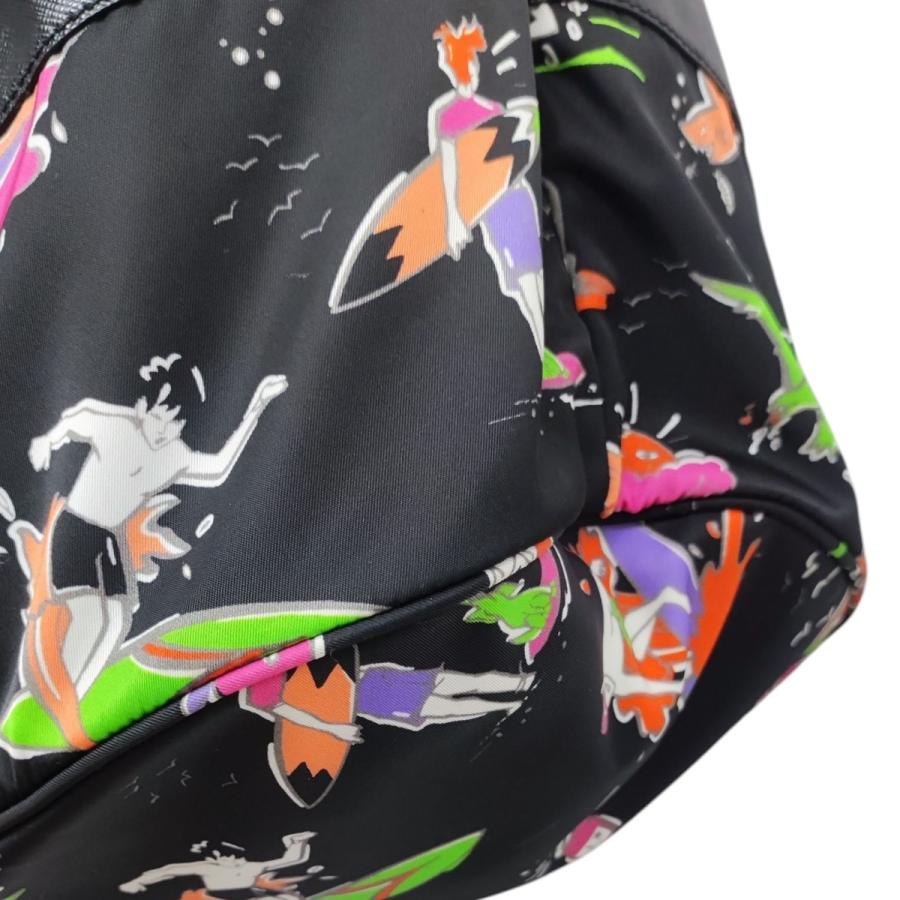 PRADA（プラダ） 巾着サフィアーノ切替サーフィン柄ショルダーバッグ