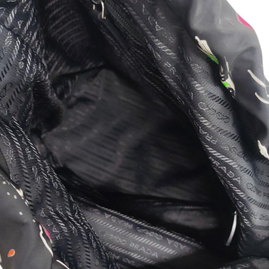 PRADA（プラダ） 巾着サフィアーノ切替サーフィン柄ショルダーバッグ