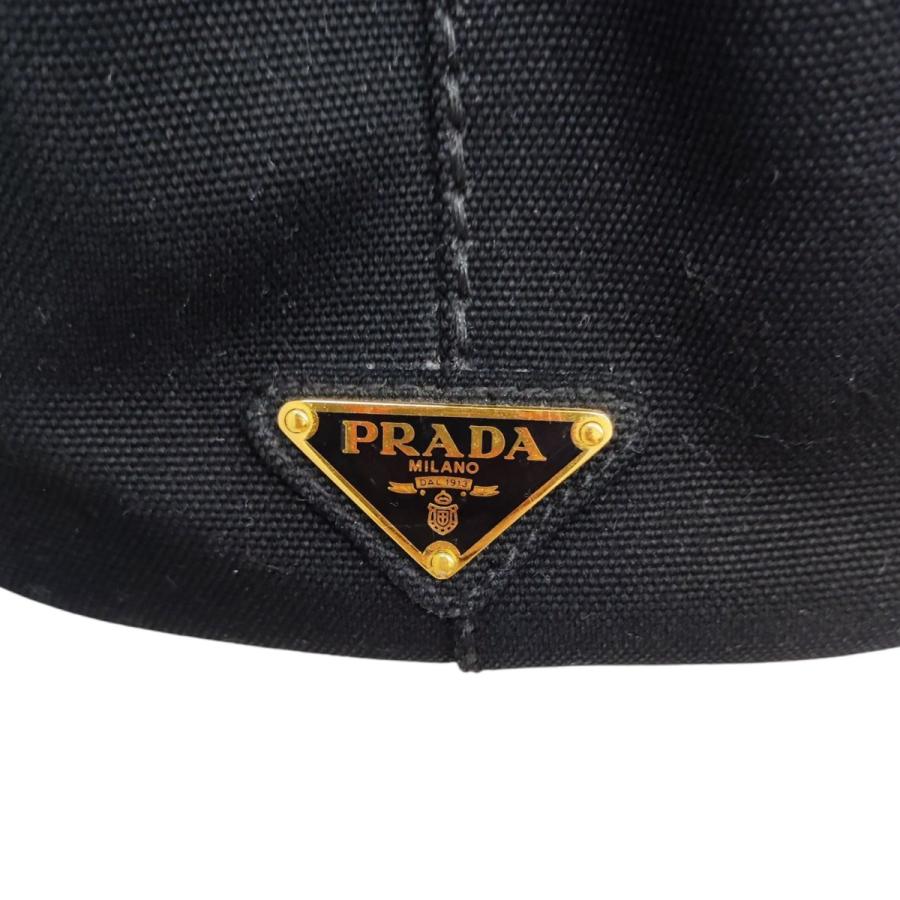 PRADA プラダ カナパ ハンドバッグ ブラック : カインドオルYahoo!店