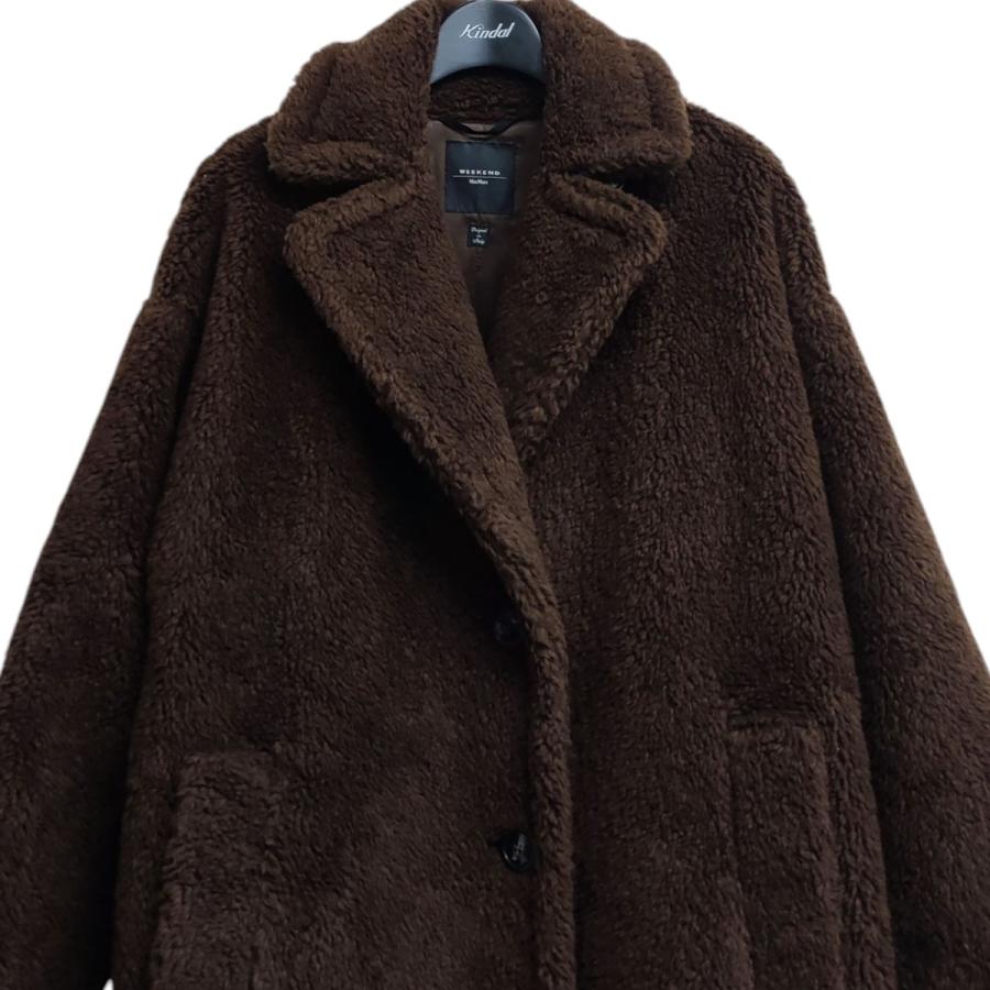WEEKEND MaxMara ブラウンファーコート ウィークエンド マックスマーラ Weekend Max Mara ボアコート サイズ