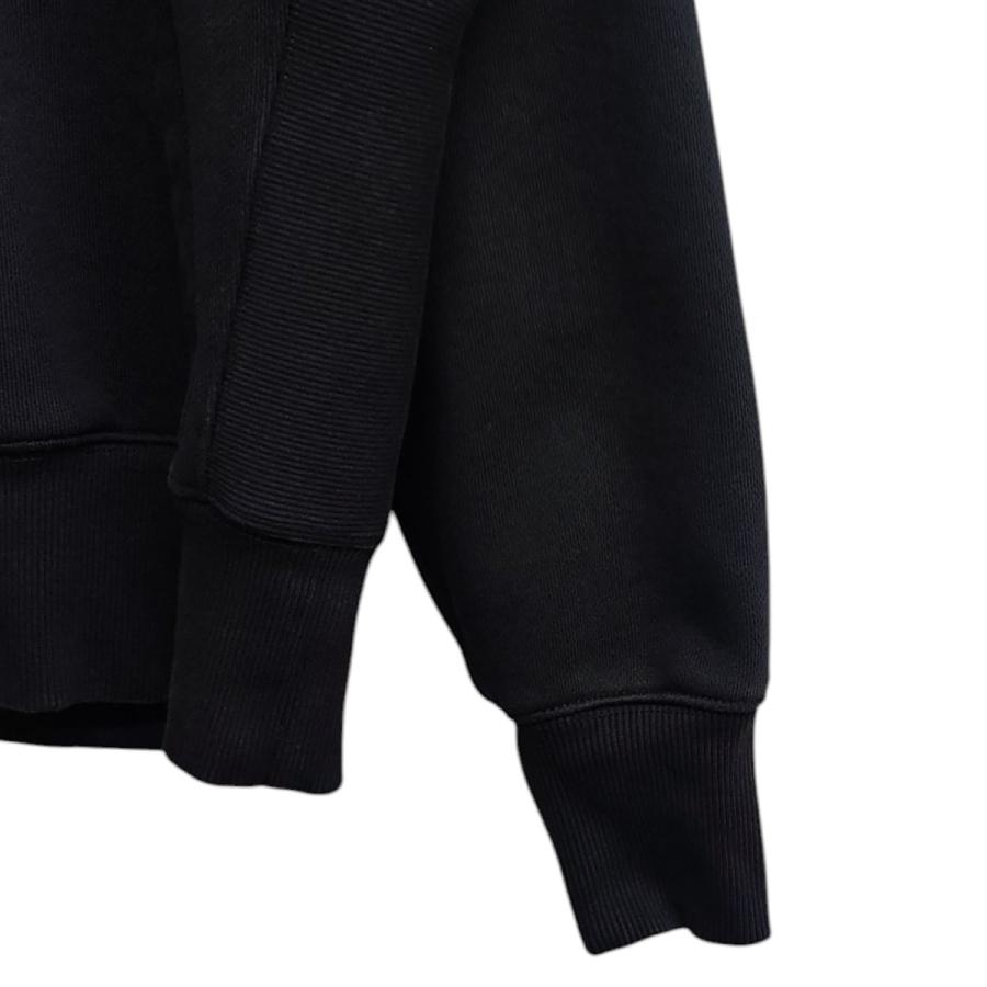 アミアレクサンドルマテュッシ 　刺繍ロゴ　パーカー　ブラック　M アミ パリス アミパリ パーカー ハートロゴ ワッペン ブラック