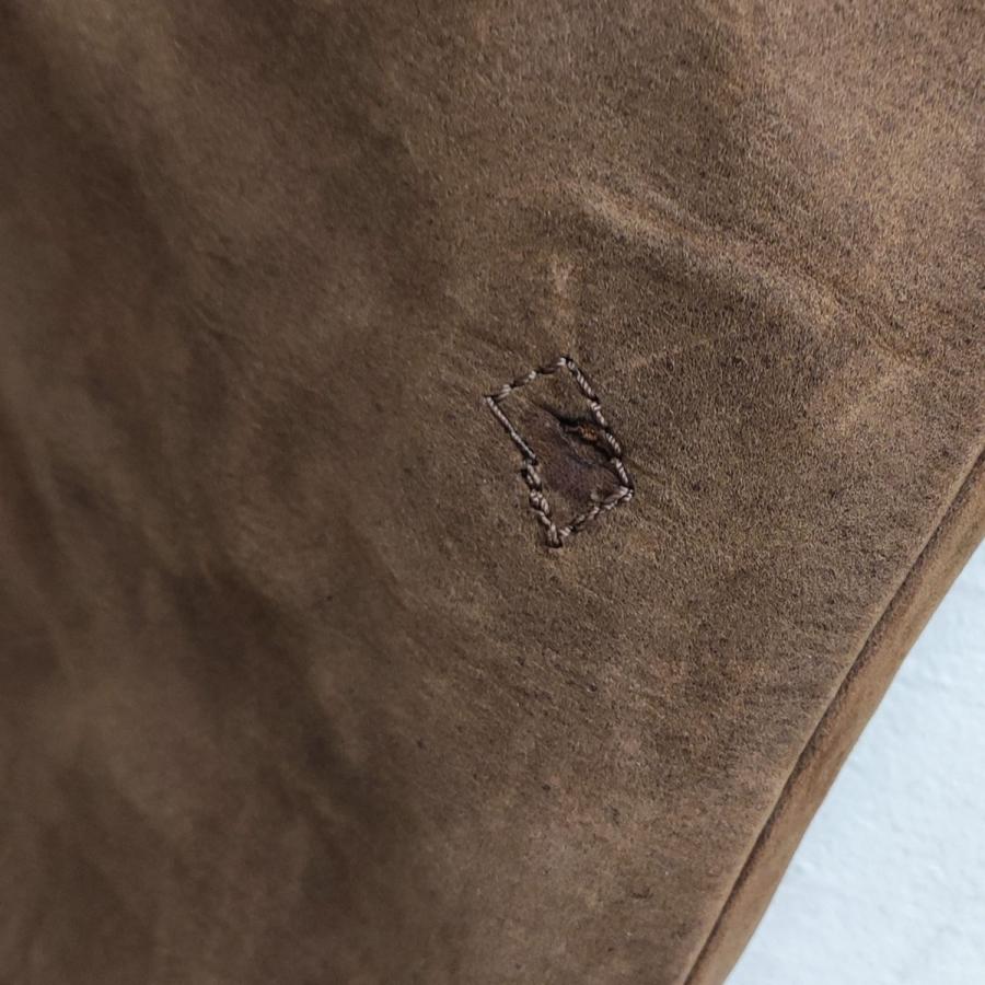 メゾンマルジェラ10 Maison Margiela 10 初期 レザーマックイーンパンツ 裏地付 MADE IN FRANCE ブラウン サイズ：4