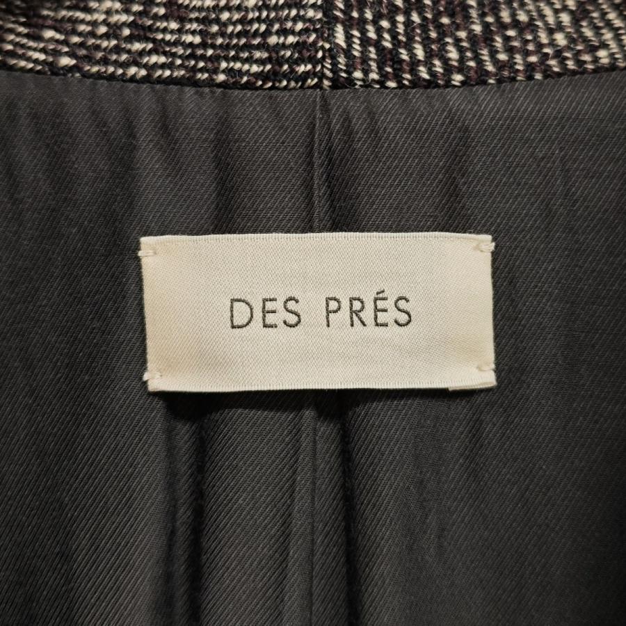 DES PRES（デプレ） ウールスラブミックス ワイドカラーショートコート