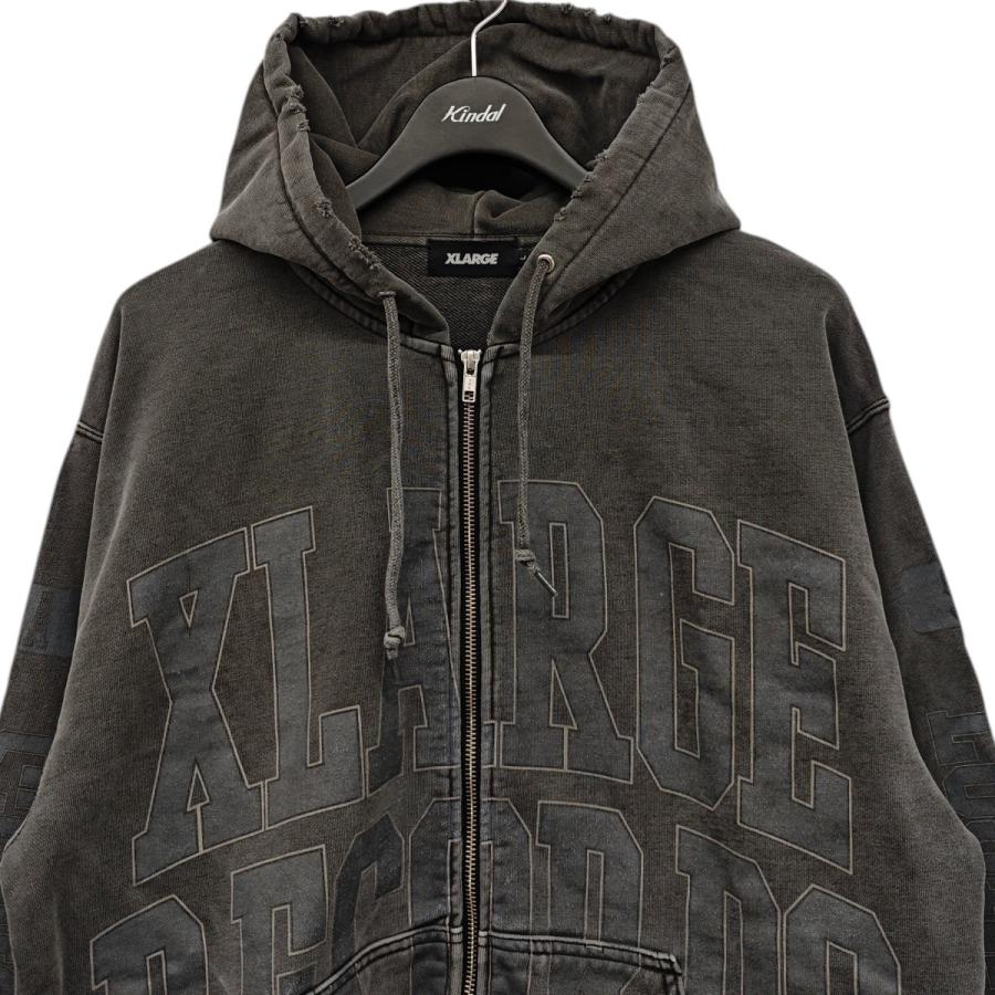 グレー パーカー XL XLARGE（エクストラ ラージ） X-LARGE エイジング加工ロゴジップ