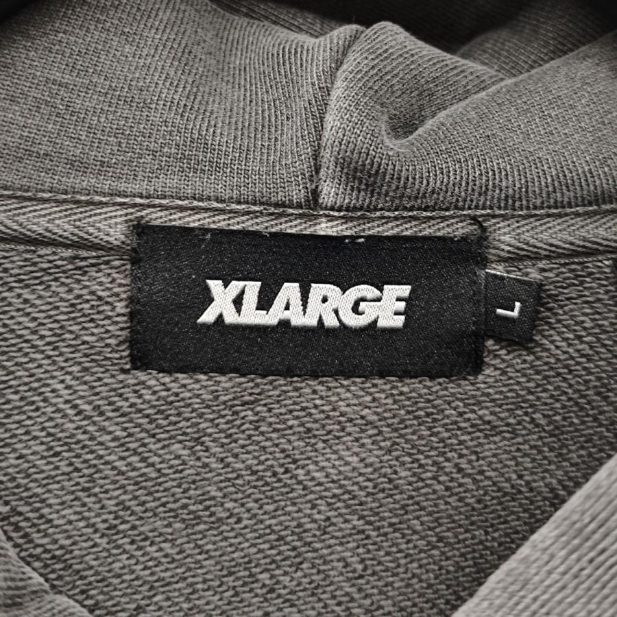 X-LARGEエクストララージ新品未使用パーカーバックプリントグレーサイズXL XLARGE（エクストラ ラージ） プルオーバーパーカー X-LARGE グレー