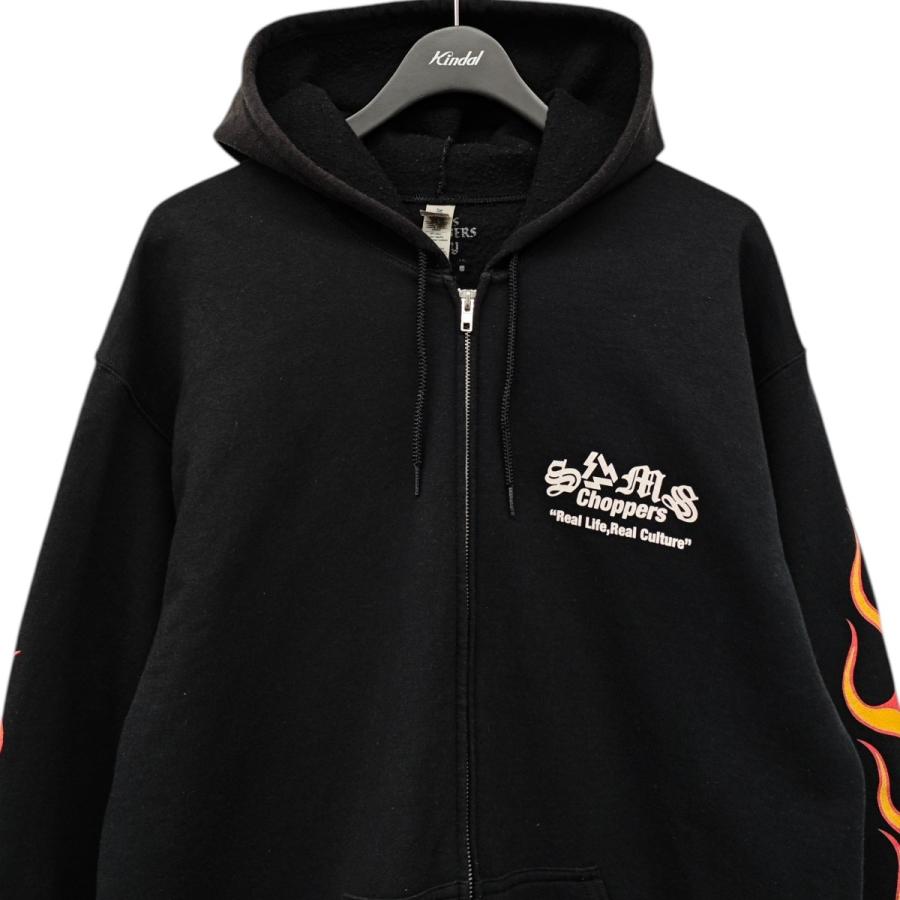 サムズ SAMS CHOPPERS ONLY ZIP HOODIE ジップパーカー ブラック