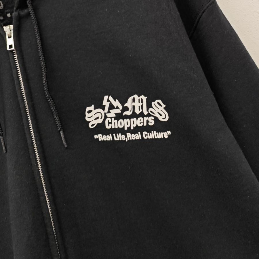 サムズ SAMS CHOPPERS ONLY ZIP HOODIE ジップパーカー ブラック