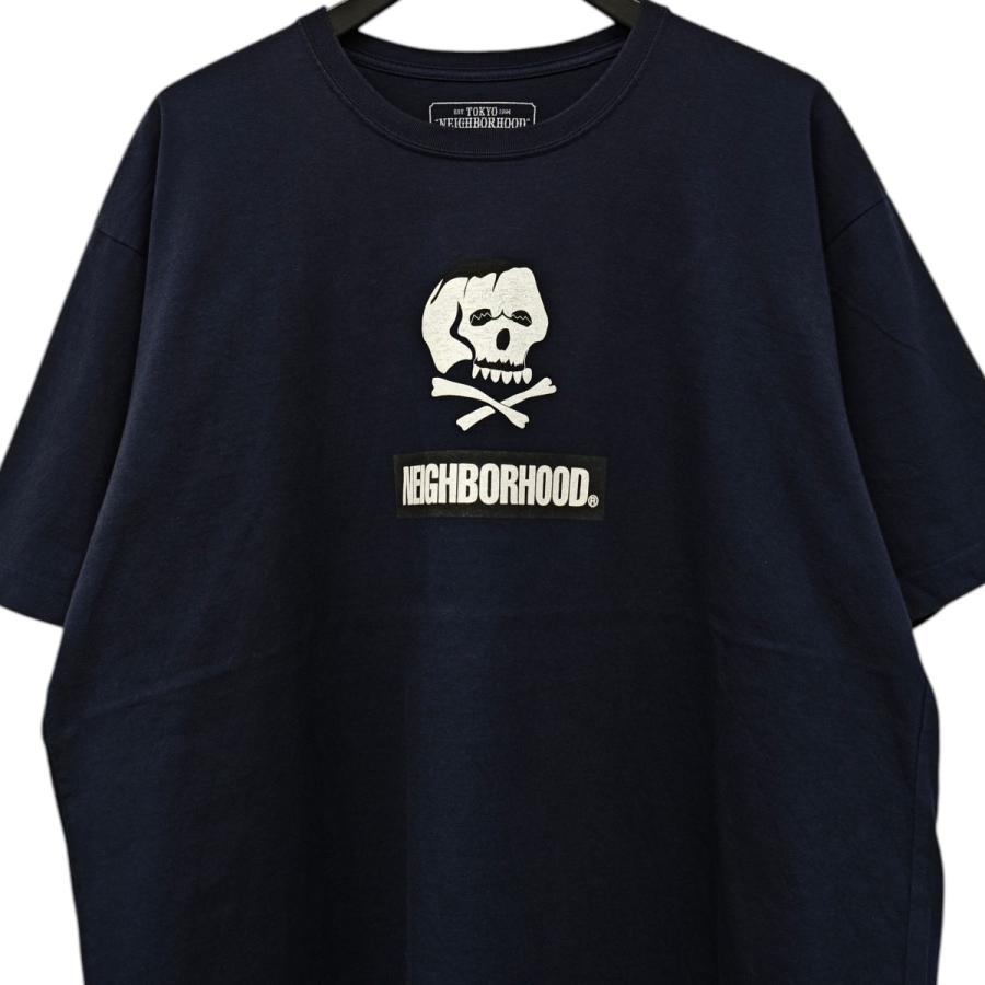 NEIGHBORHOOD（ネイバーフッド） スカルプリントTシャツ ネイビー