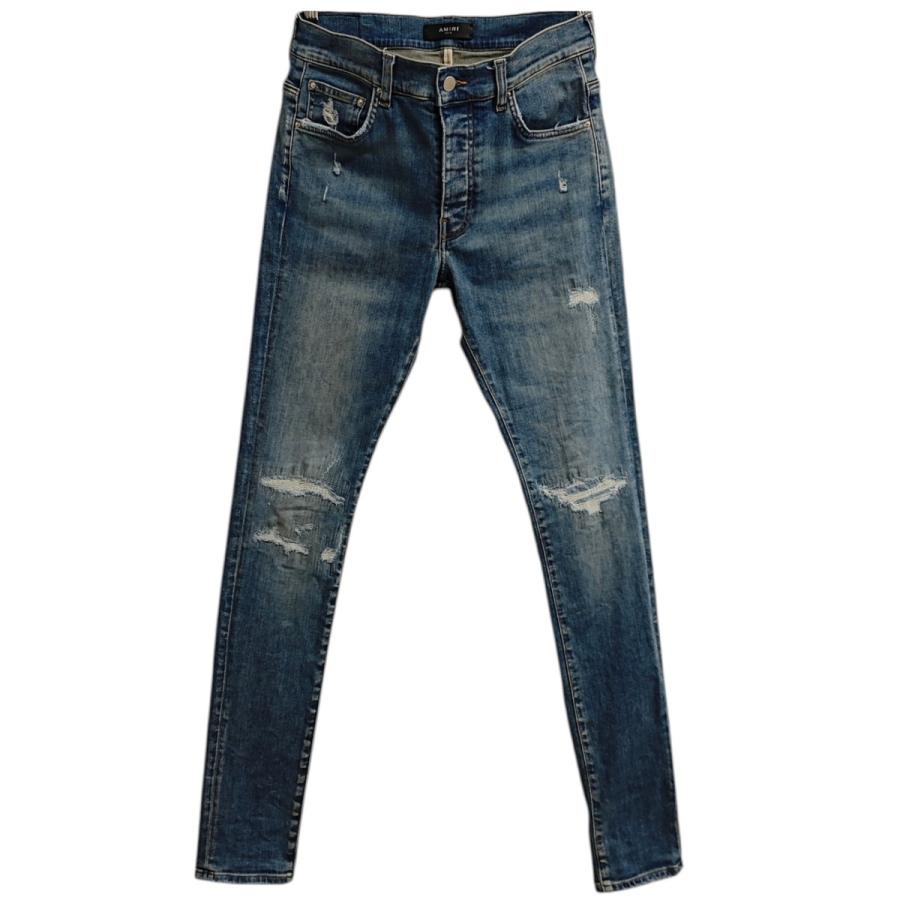 AMIRI（アミリ） ダメージ加工デニムパンツ150712 インディゴ サイズ