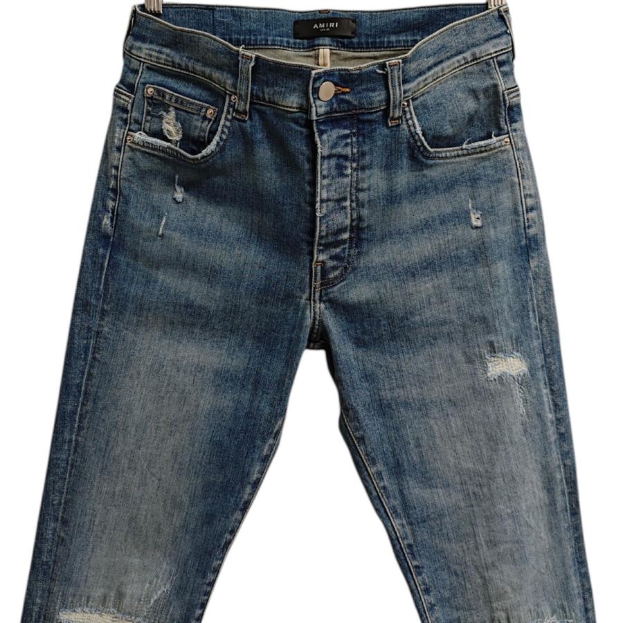 AMIRI（アミリ） ダメージ加工デニムパンツ150712 インディゴ サイズ