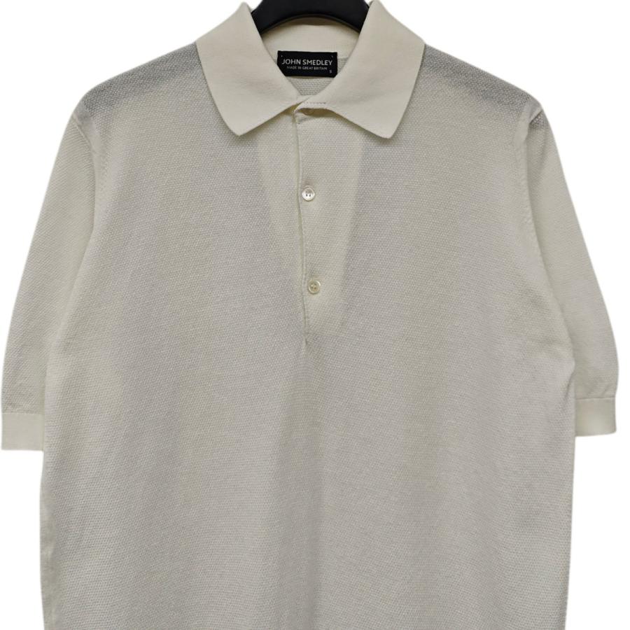 JOHN SMEDLEY（ジョンスメドレー） ポロシャツ ホワイト サイズ：S