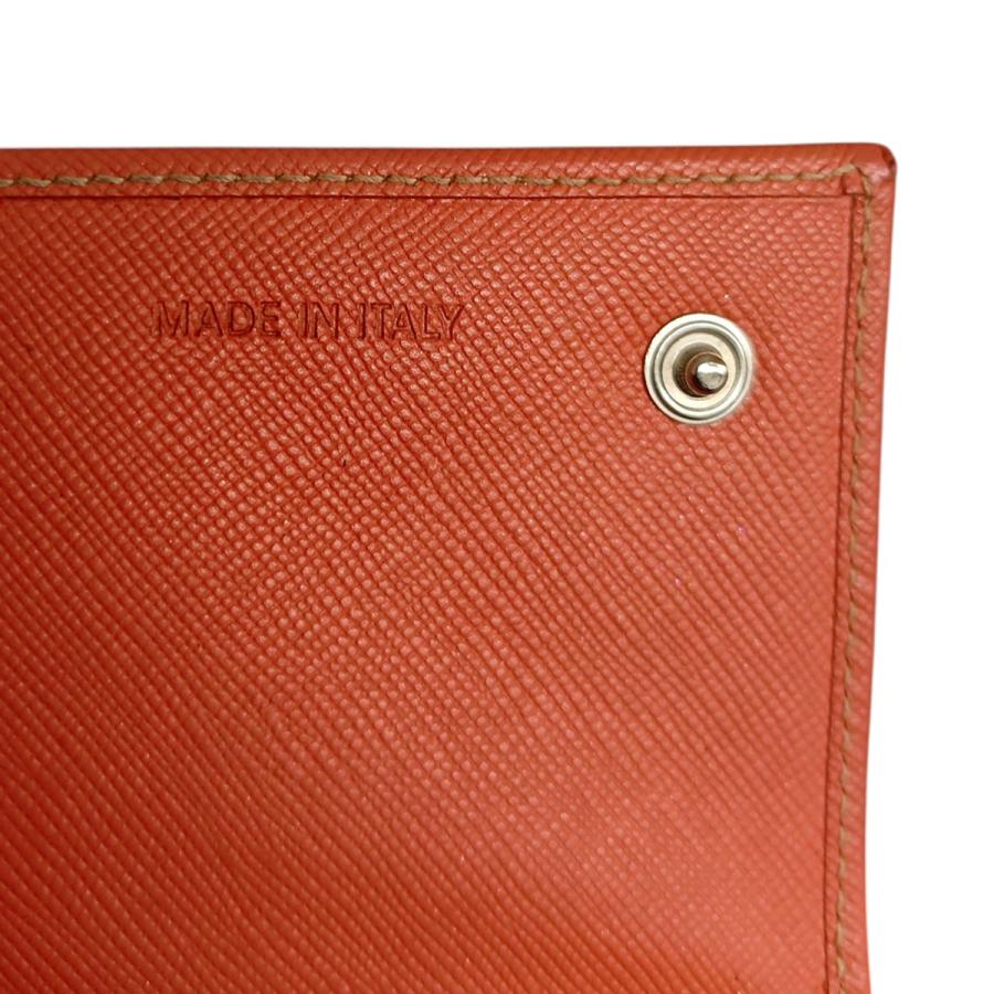 プラダ長財布 オレンジ PRADA（プラダ） サフィアーノ長財布 オレンジ×ピンク : カインドオル