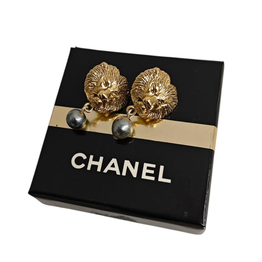 CHANEL（シャネル） ヴィンテージ ライオンイヤリング ゴールド 