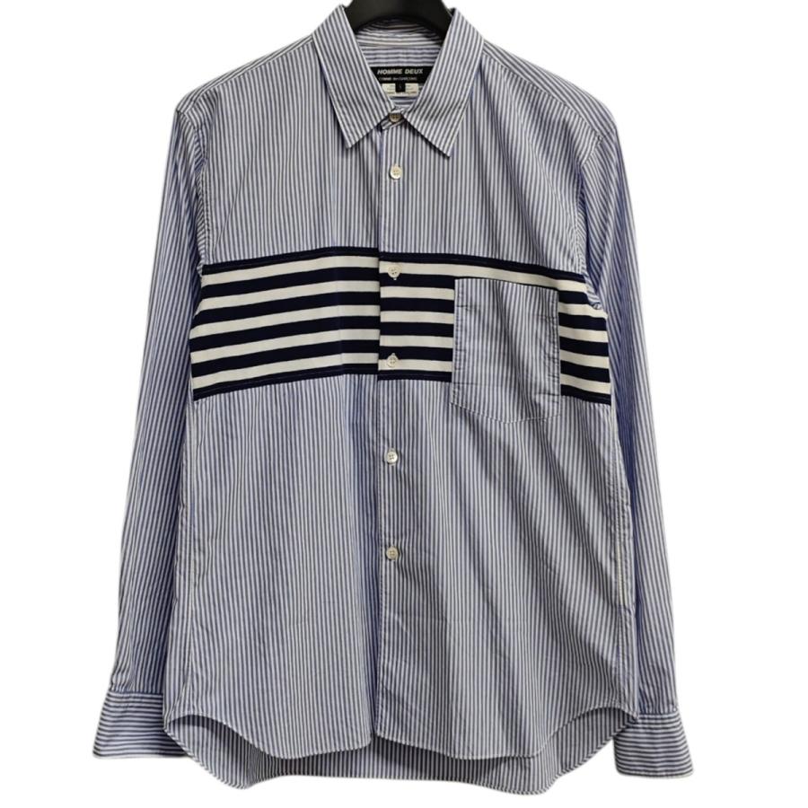 COMME des GARÇONS HOMME DEUX ストライプ 長袖シャツ COMME des GARCONS HOMME DEUX コムデギャルソンオムドゥ ストライプ
