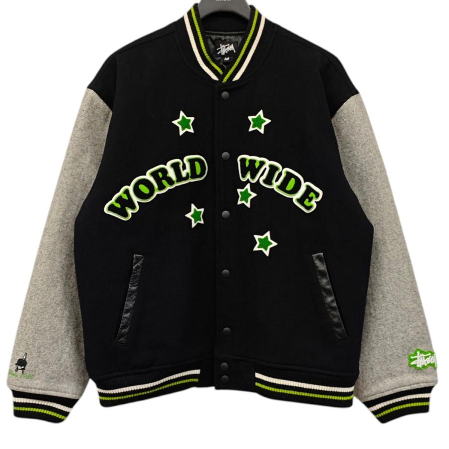 STUSSY（ステューシー） スタジャン Old stussy WORLD WIDE ブラック