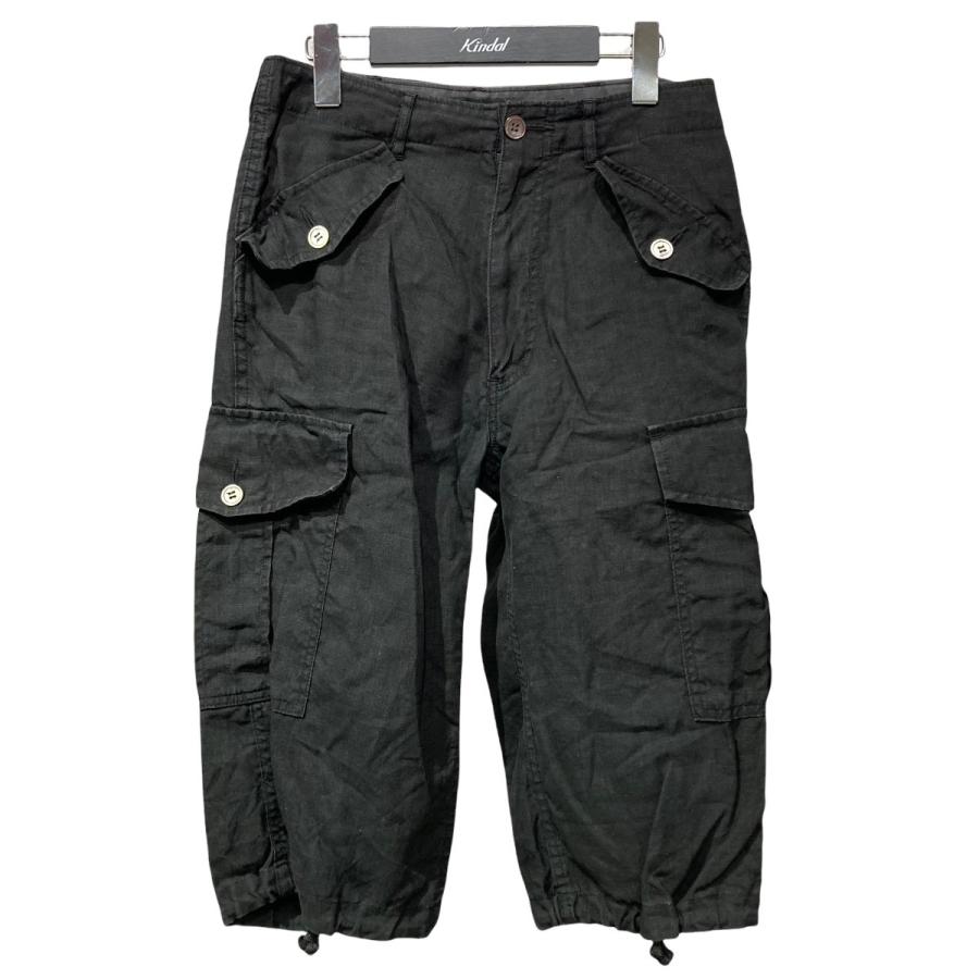 JUNYA WATANABE CdG 2003SS クロップドリネンパンツ ブラック (心斎橋 