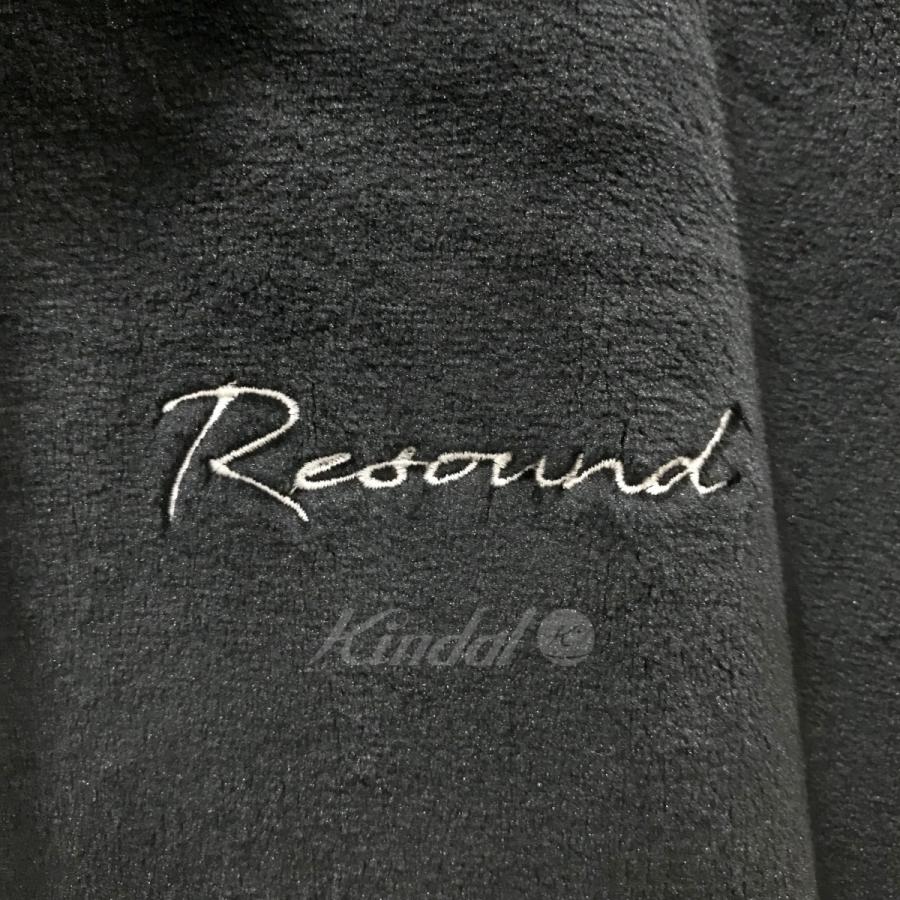 RESOUND CLOTHING プルオーバーベロアパーカー Double Velours Fleece Loose Hoodie ブラック サイズ：｜kindal｜05