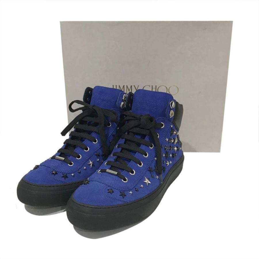 JIMMY CHOO スタッズハイカットスニーカー ARGYLE アーガイル ブルー 