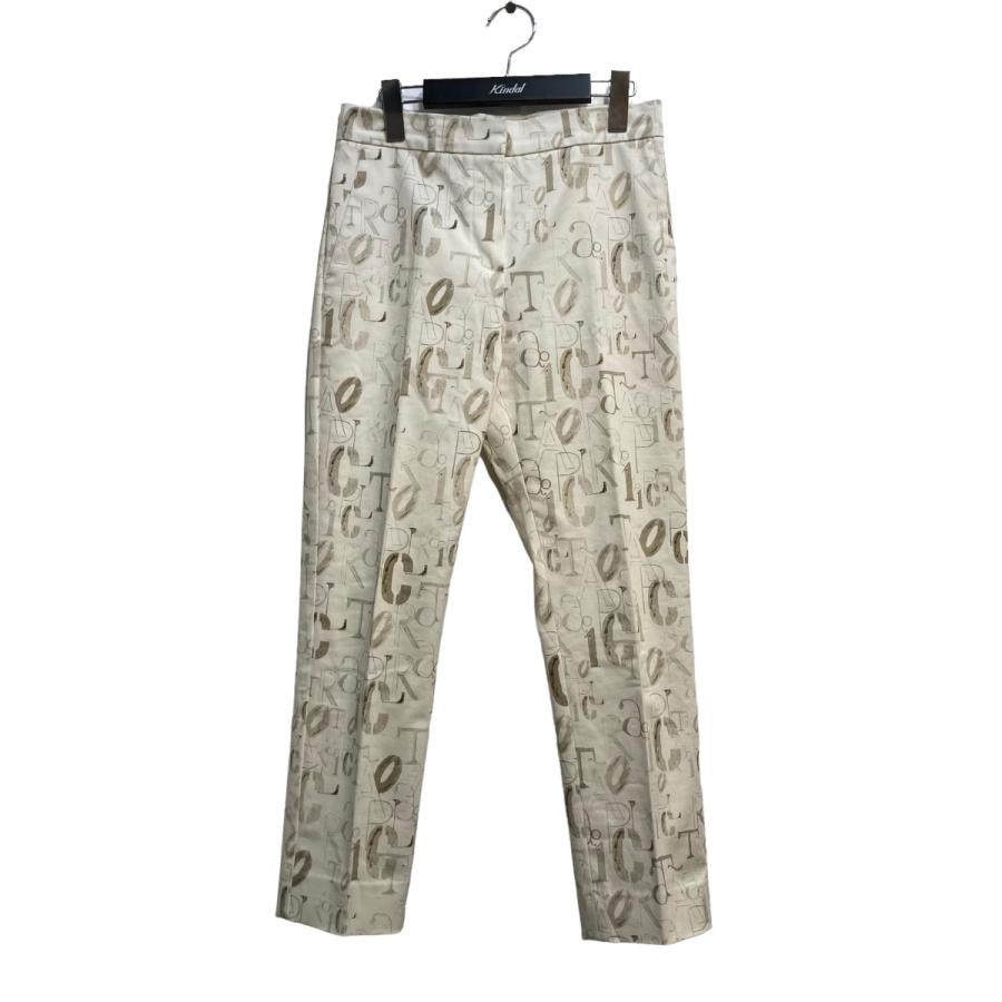値下げ】MaxMara 総柄パンツ ホワイト サイズ：36 (EC  