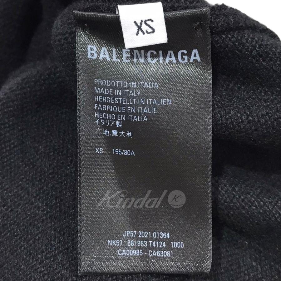 BALENCIAGA バレンシアガ バックロゴ刺繍カシミヤニットセーター  