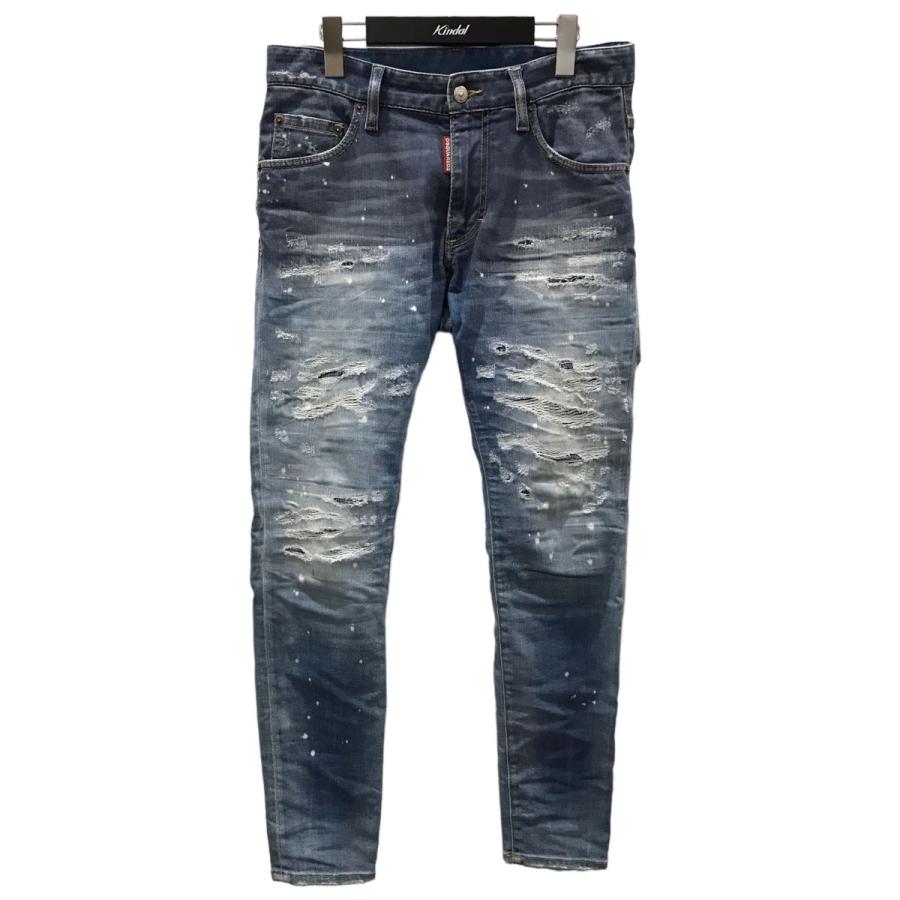 ディースクエアード DSQUARED2 ダメージリペア加工デニムパンツ SUPER 