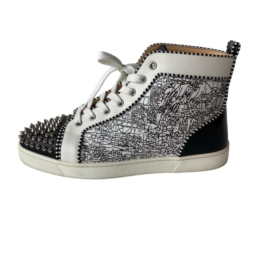 クリスチャンルブタン Christian Louboutin LOU SPIKES ORLATO FLAT ハイカットスニーカー 1190397 ホワ｜kindal｜02