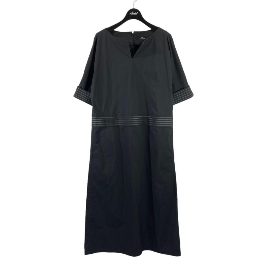 loin. 【値下げ】loin． 半袖ワンピース sleeve stitch dress ブラック 